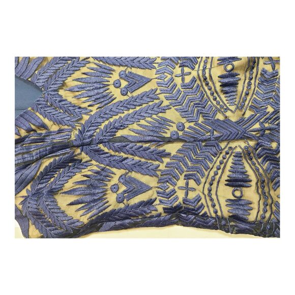 Bardot Navy Blue Embroidered Sheath Cocktail Dress Women’s Size 6 US - Picture 7 of 10